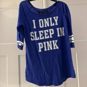 Victoria’s Secret PINK Sleep Shirt – Blue Graphic Tee